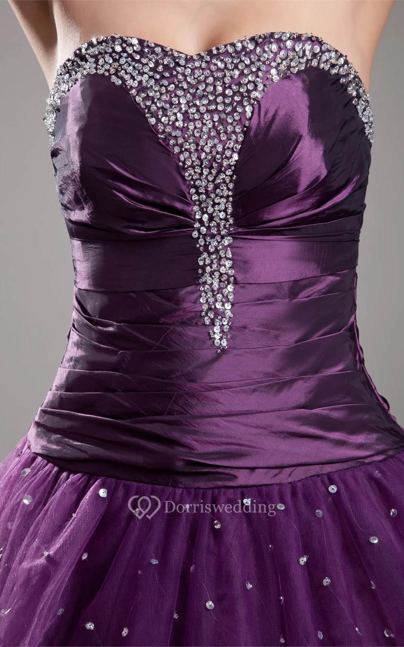 Delicate Sleeveless Sweetheart Taffeta Special Occasion Dresses view 5