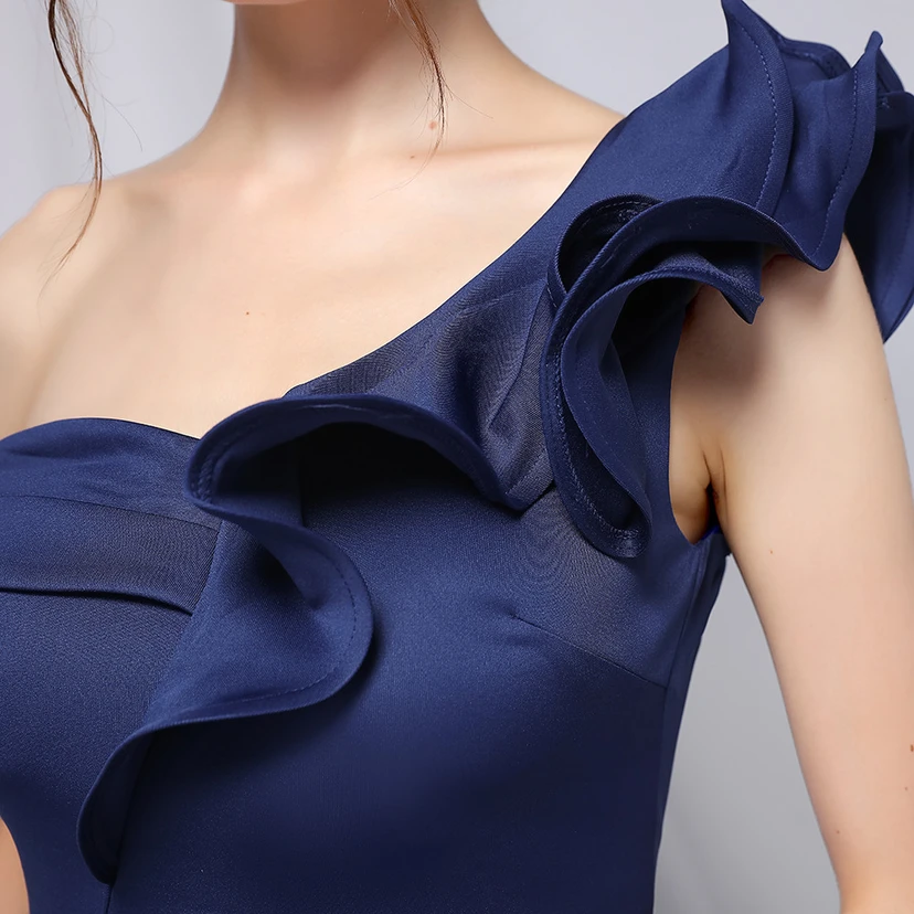 Sechsfarbiges, einseitig schulterfreies Abendkleid für festliche Anlässe, langes, elegantes, figurbetontes und sexy Meerjungfrauenkleid view 29