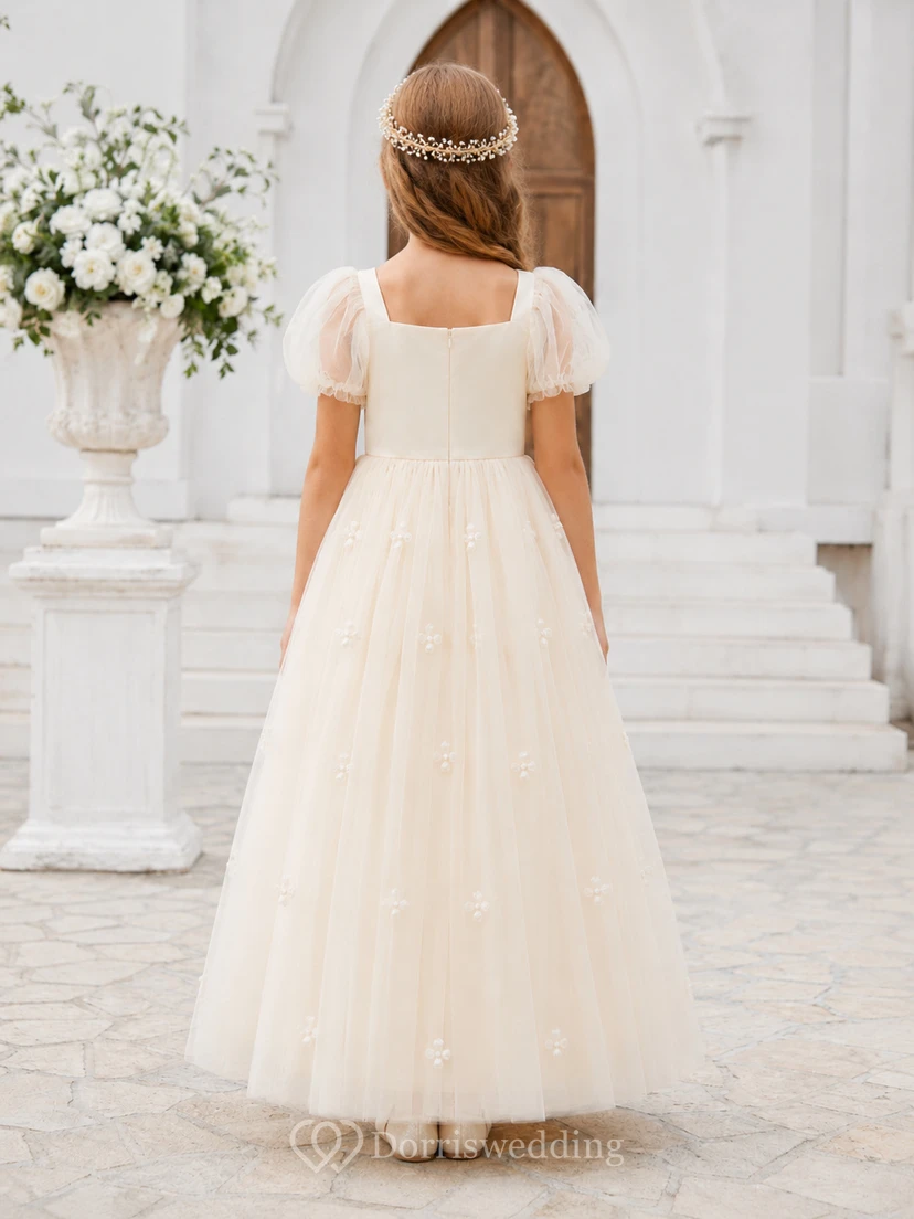 Robe de demoiselle d'honneur en dentelle et tulle view 2