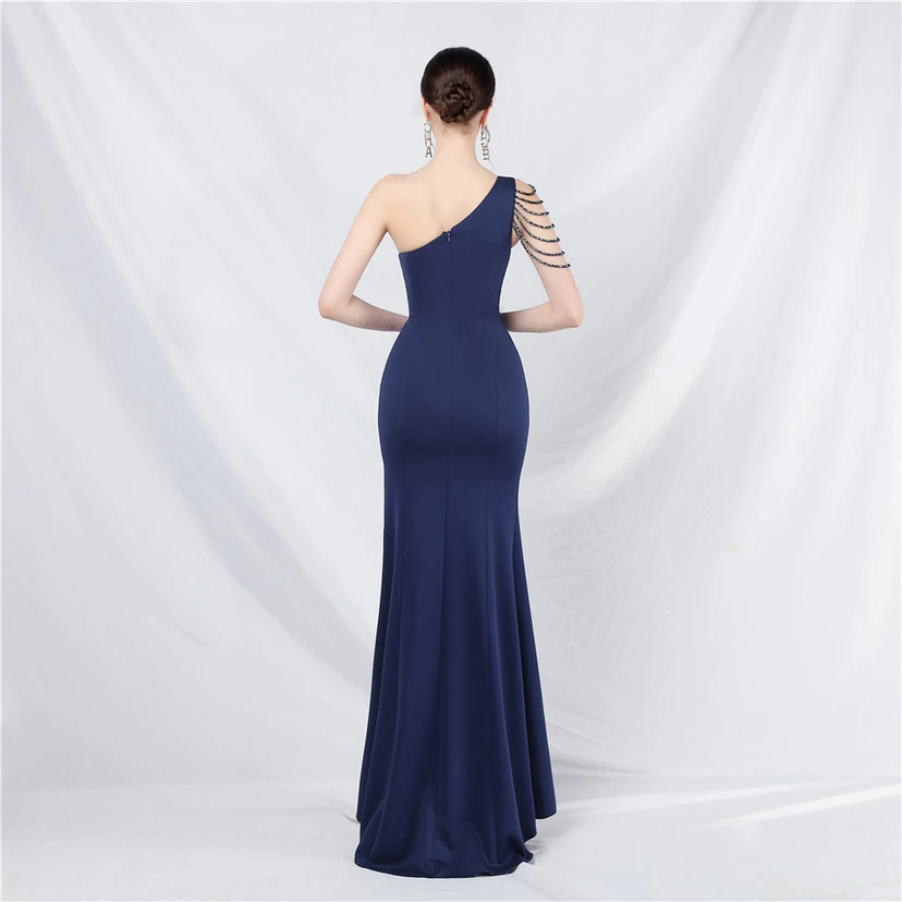 Craft Beading Flower Dinner Wedding Celebration Car Model Long Evening Dress view 4