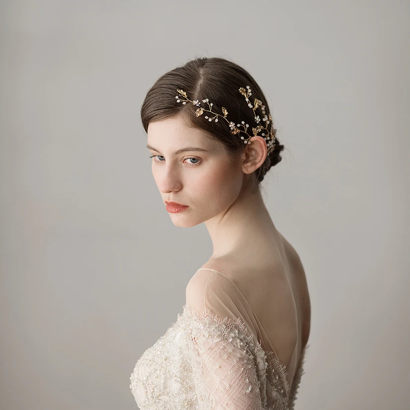 Western Style Golden Leaf Headbands view 2