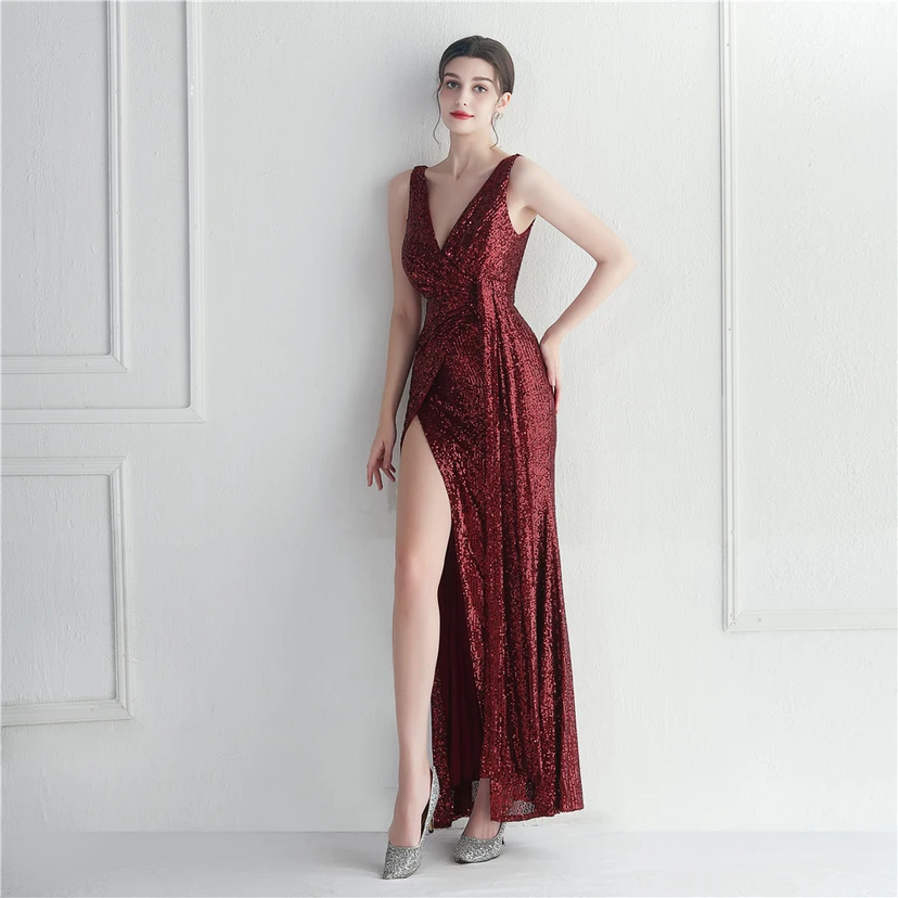 Paillettenkleid von Cross-Border Supply Boutique, ideal für Promi-Automodelle, Dinner-Auftritte und lange Abendkleider view 33