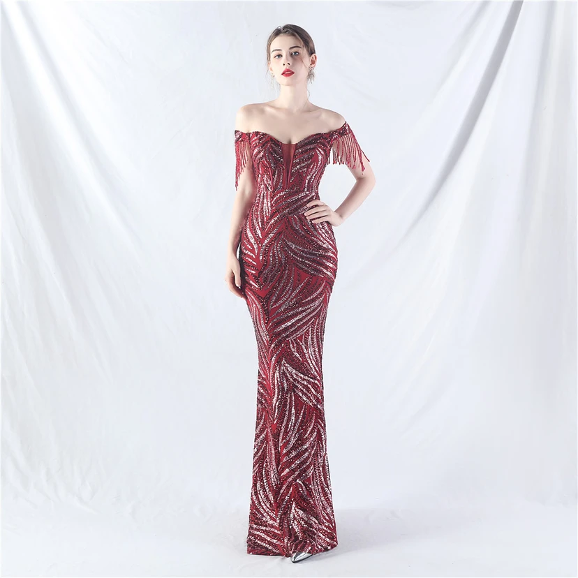 Palace Herringbone Waist Strap Heavy-Crafted Beaded High-End Evening Dress video preview