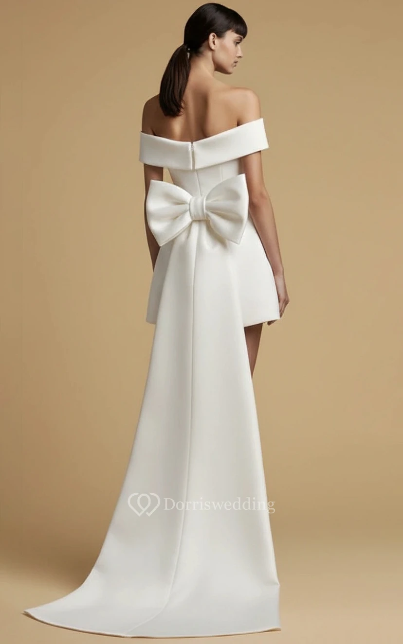 Strapless Slim Fit High Waist Shorts Wedding Jumpsuit view 2