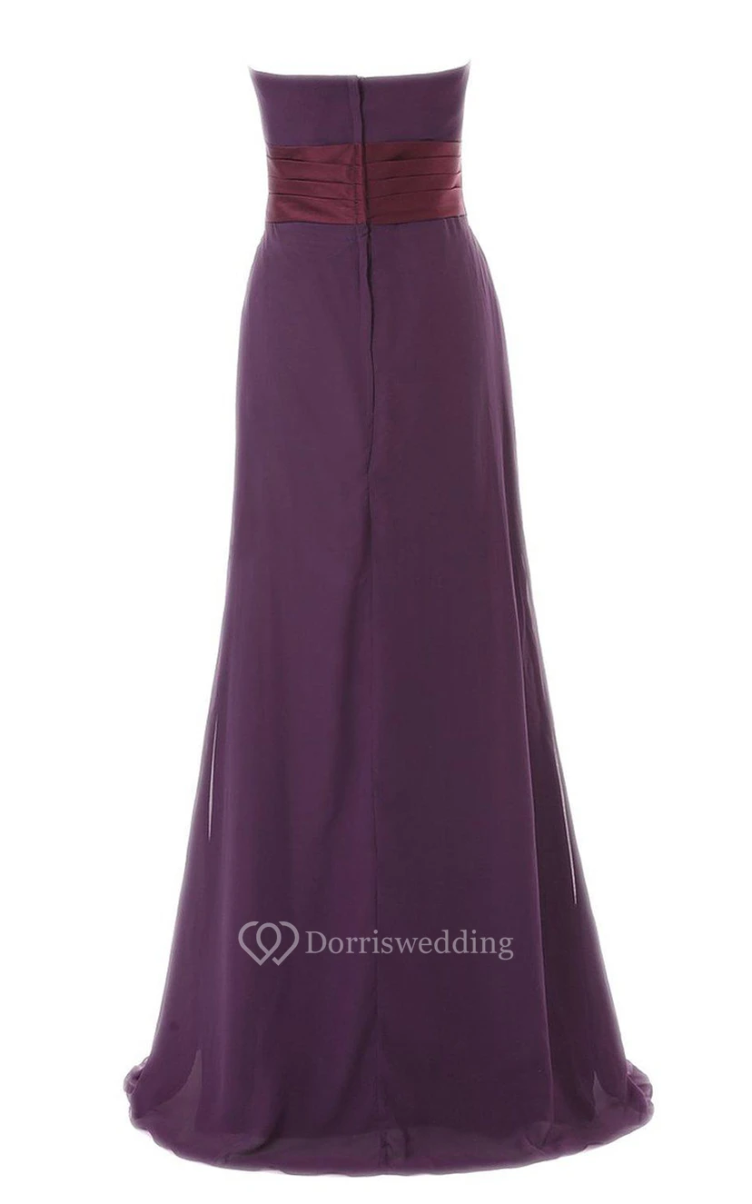Magnifique robe de soirée en mousseline de soie à décolleté en A et perles view 4
