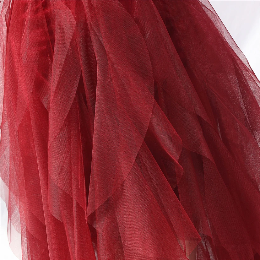 Handgefertigtes Abendkleid aus Straußenfedern, Perlen, Netzgewebe, kurzem Vorderteil und langem Rücken mit Wickeloptik view 27