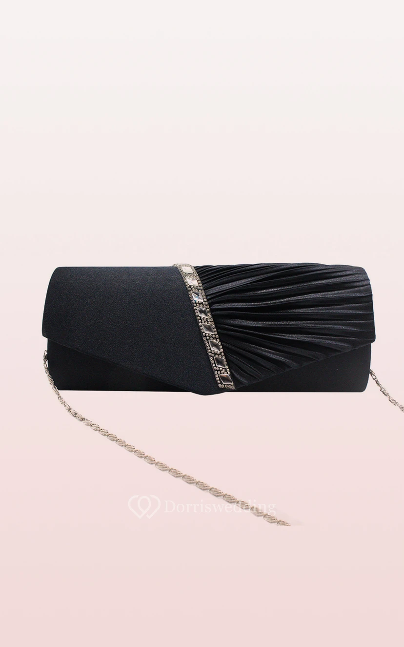 Rhinestone Satin Clutch view 5