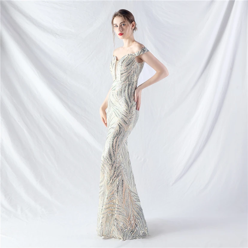 Palace Herringbone Waist Vest High-End Evening Dress view 43
