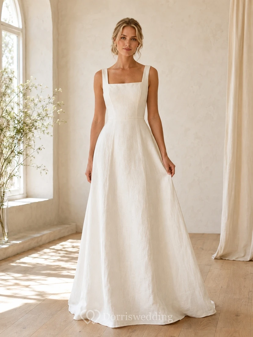 Sheath Draped Sweep Train Bridal Ceremony Wedding Dress Formal