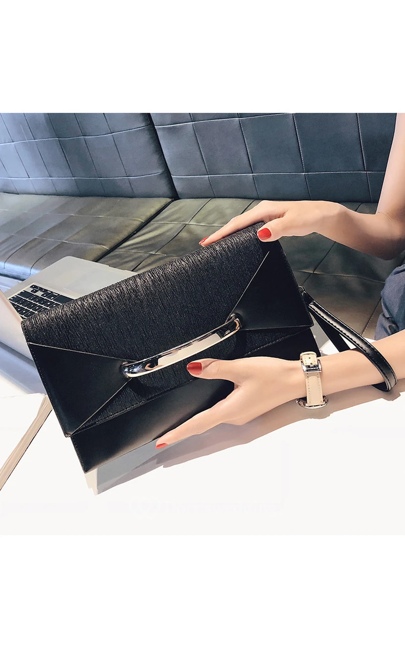 Refined Zipper PU Clutch view 3