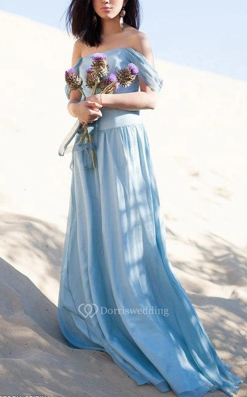 Blue Wedding Alternative Wedding Chiffon Wedding Romantic Wedding Bohemian Wedding Colour Wedding Kimon Dress view 2