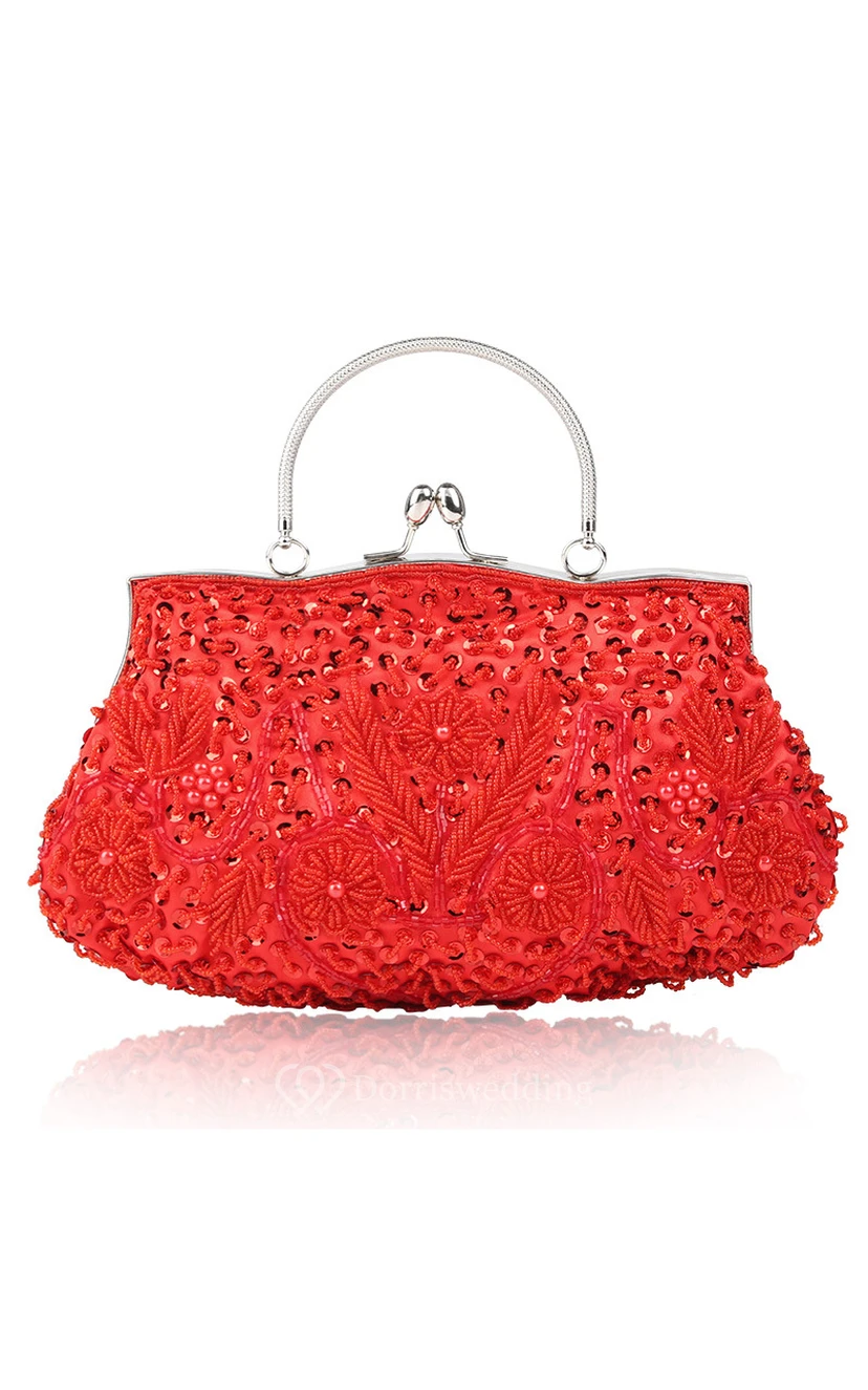 Appliqued Beaded Handbag view 4