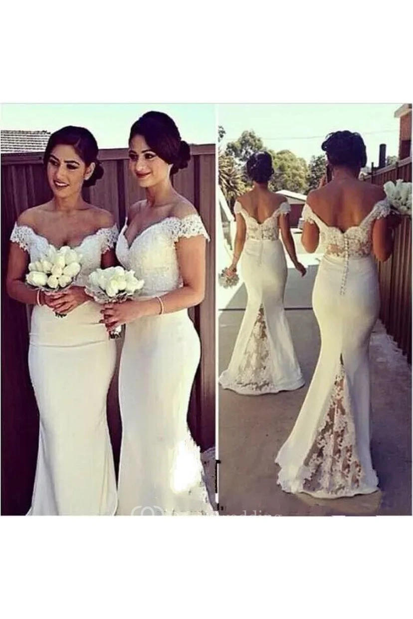 Estilos de vestidos de novia modernos de sirena, trompeta, largos hasta el suelo, escote corazón, sexys, sin mangas, con espalda descubierta y botones. view 3