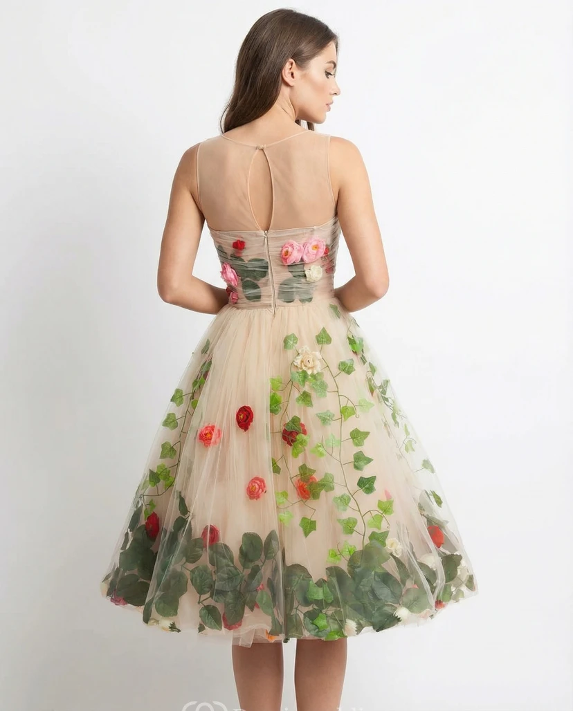 Short Tulle Wedding & Cocktail Dress Plus Size view 2