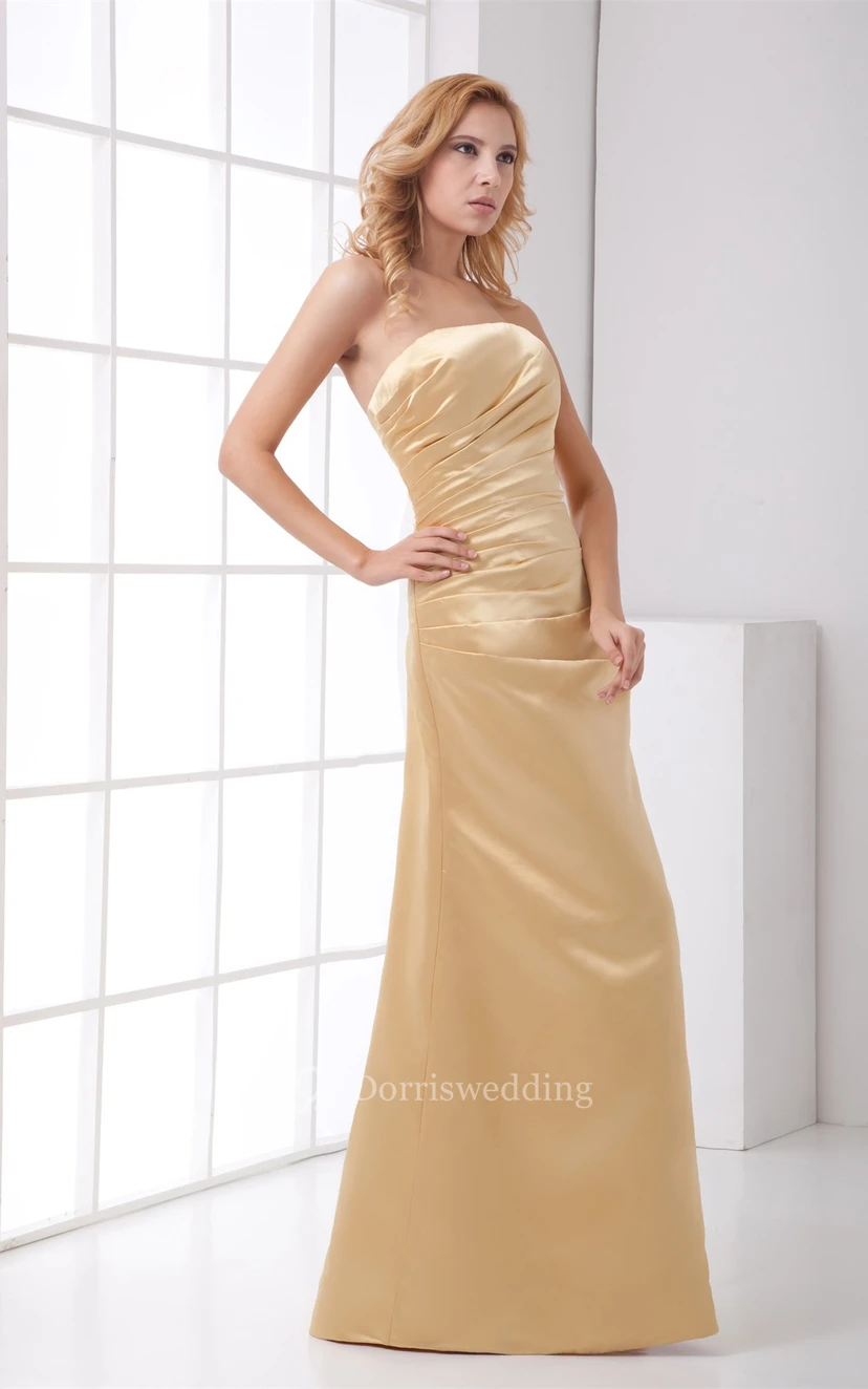 Romantic Maxi Sleeveless Strapless a Line Mother of the Bride Dresses view 5