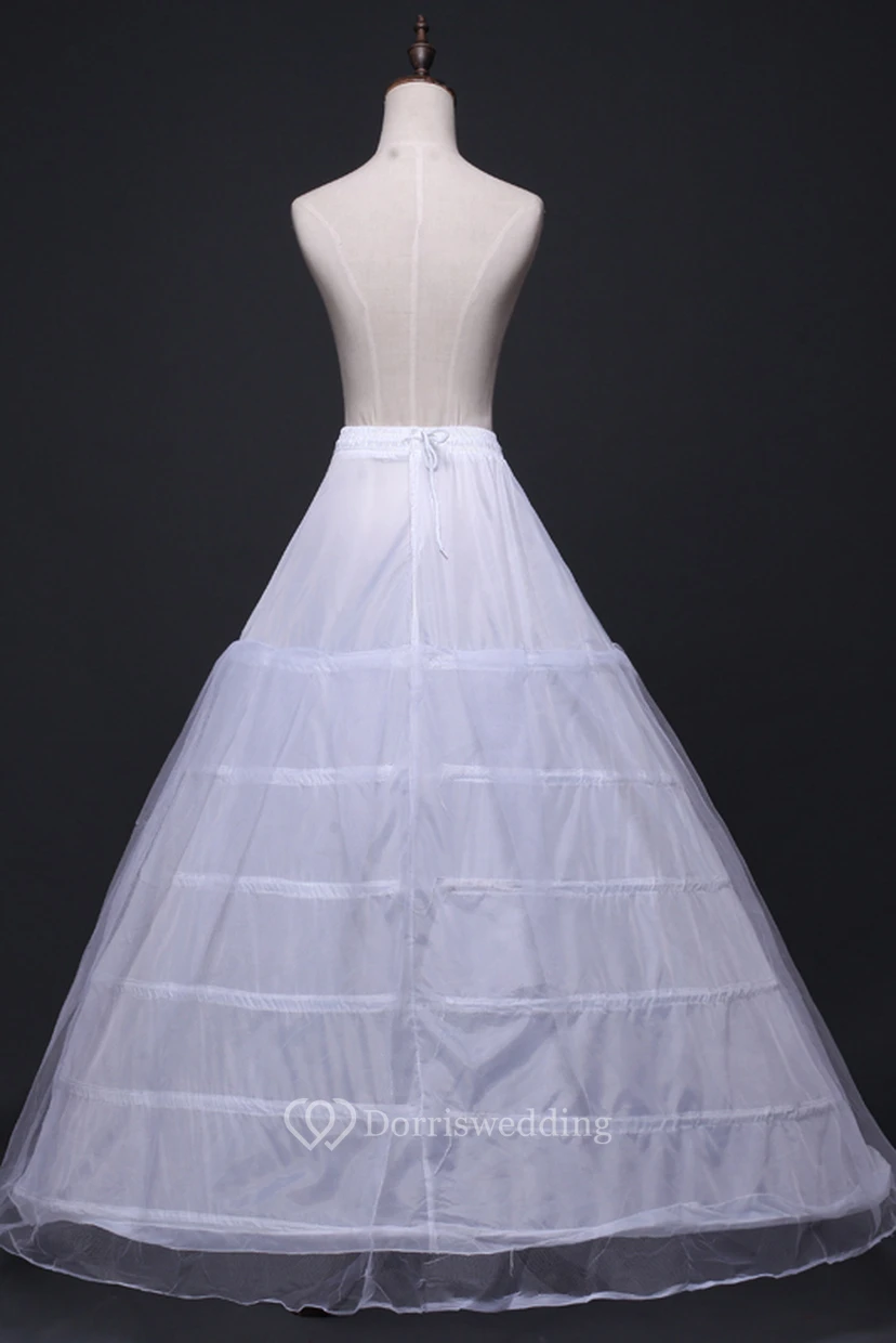New Skirt Petticoat with Elastic Waist 6 Steel Ring Plus Mesh Wedding Skirt view 3