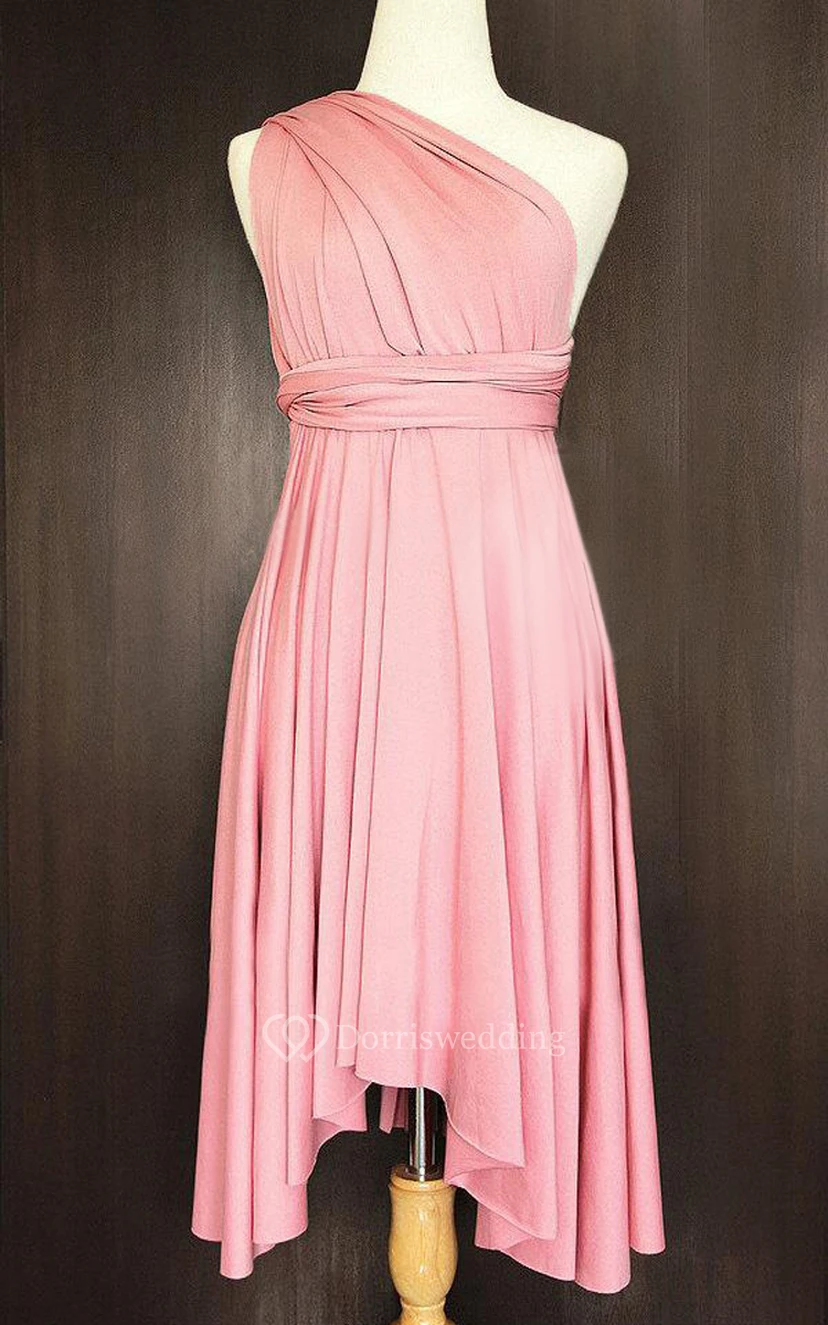 Robe portefeuille convertible rose poudré