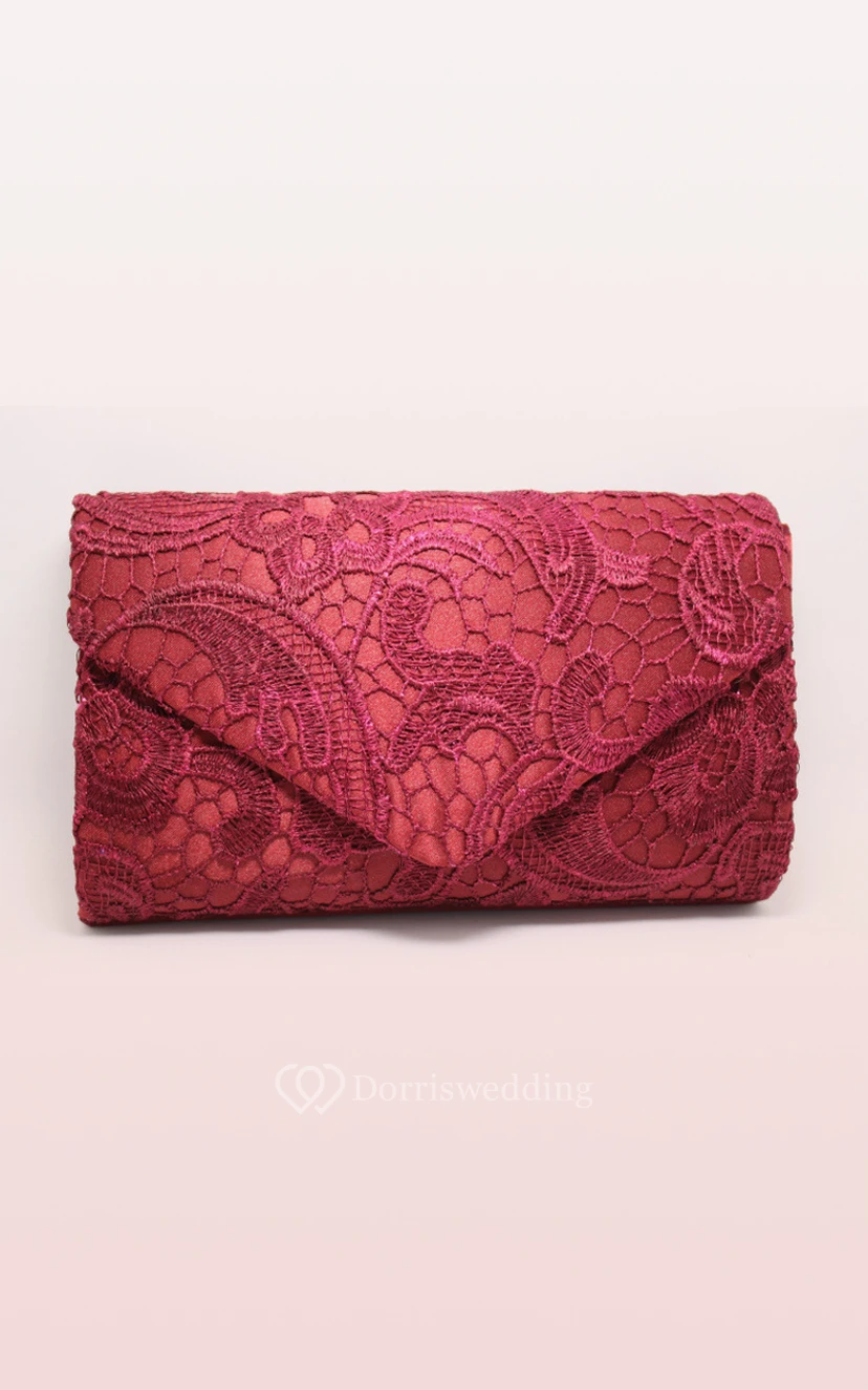 Lace Clutch with Flower view 3