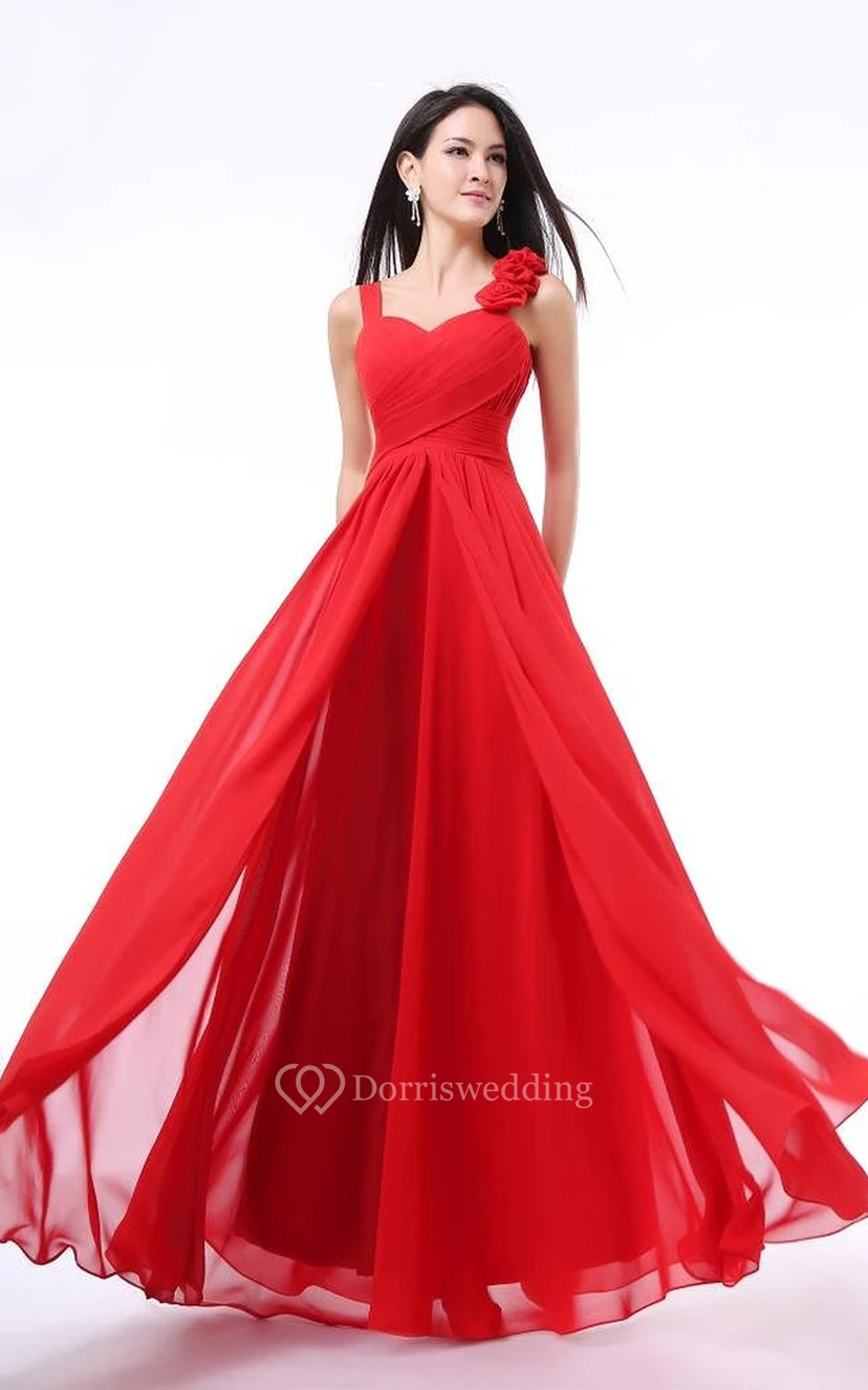 Sleeveless Dress With Ruching and Tulle Overlay view 2