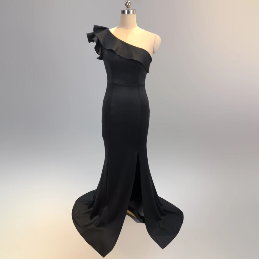 Vestido de noche elegante y distinguido para banquetes, color rosa, largo, sexy y ajustado, estilo cola de pez. view 87