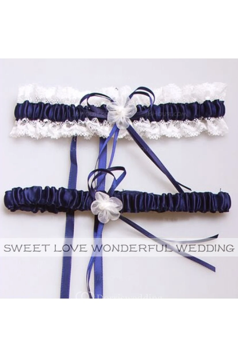 Brautstrumpfband im Western-Stil mit Blumen, Spitze und Schleife, elastisch, 40-58 cm (16-23 Zoll) view 3