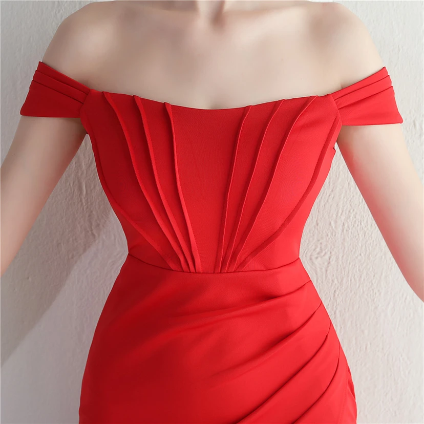Cross-Border Supply schulterfreies, einseitig schulterfreies Kleid mit Schlitz für Nachtclub, Hochzeit oder Abendessen view 8