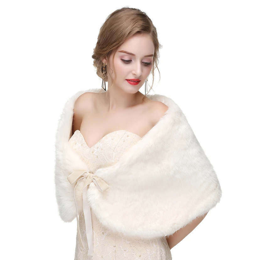 Bridal Winter Warm Wool Cape High-End Fur Wedding Dress Fox Fur Waistcoat view 22