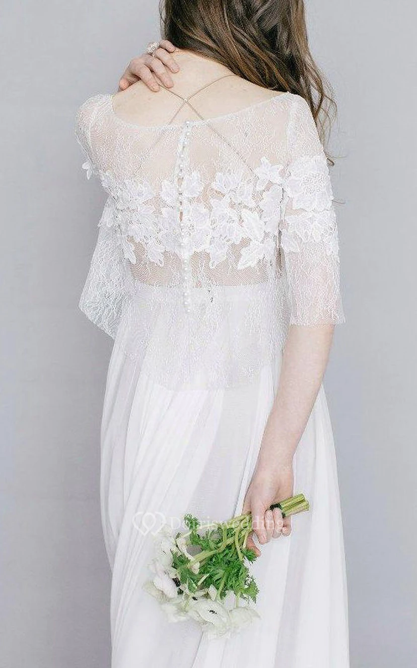 Robe de mariée Ivis Couture à manches longues couleur lait view 2