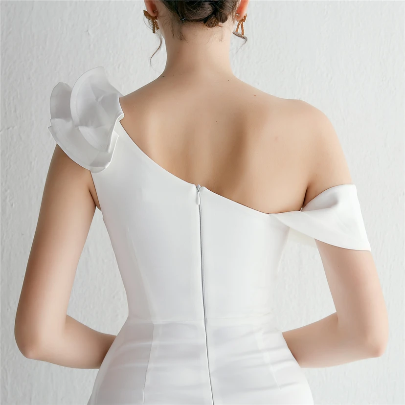 6 Farben One Shoulder Bankett Abendkleid Mode Party Langes Elegantes Schlankes Sexy Meerjungfrauenkleid view 54
