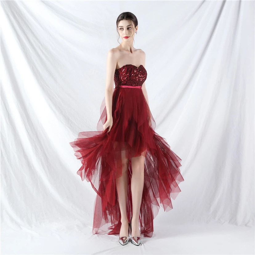 Kleid mit positionierten Blumenperlen und gespleißtem Netzstoff view 28