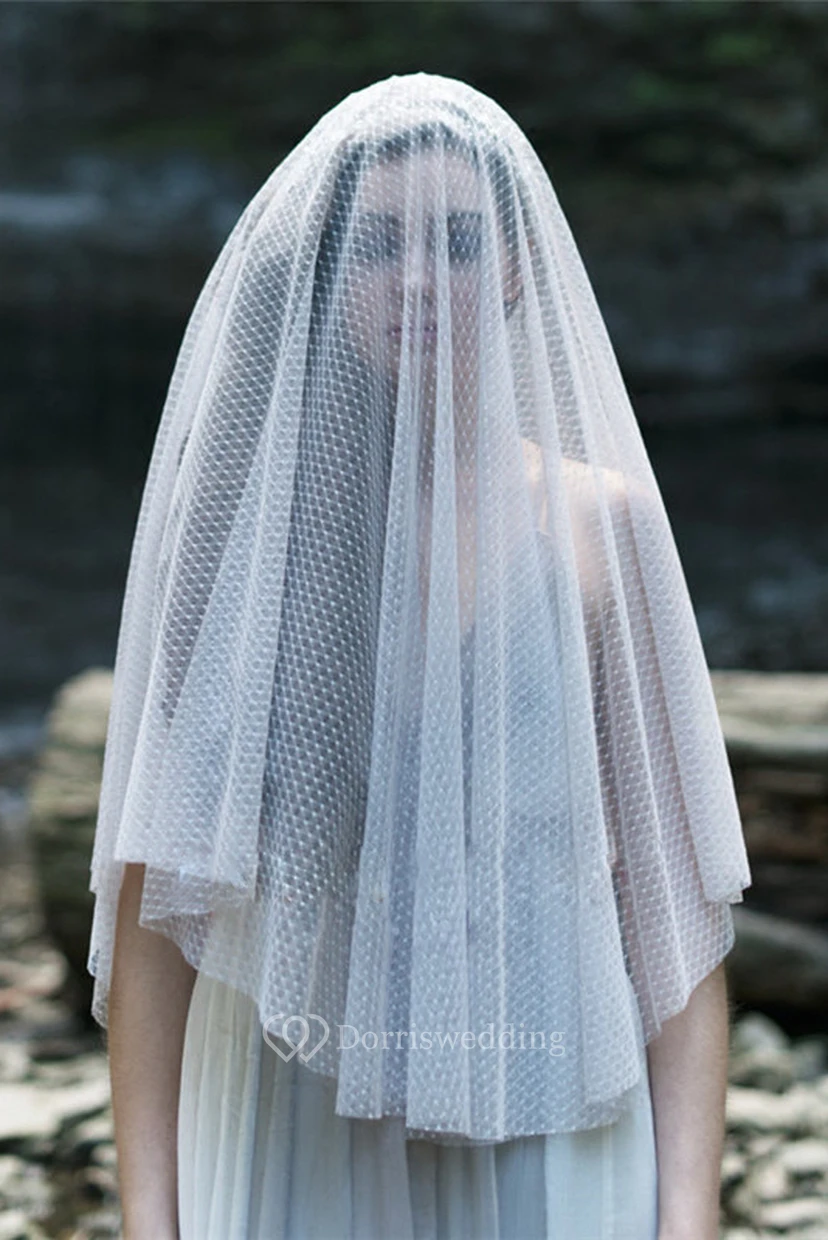 New Simple Personality Diamond Mesh Hard Mesh Veil view 2