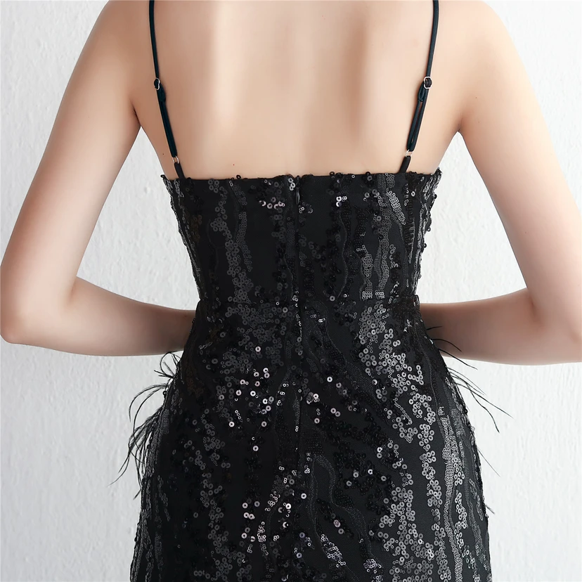 Positioning Flower Craft Beading Craft Imported Wool Dress Long Banquet Slim Evening Dress Elegant Temperament view 61