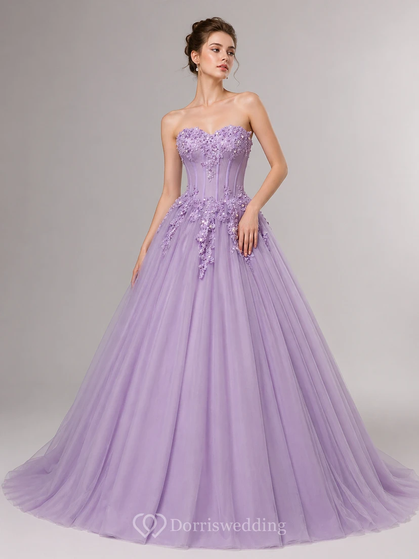 Luxuriöses, marineblaues, trägerloses Ballkleid mit Spitzenapplikationen für formelle Anlässe wie Abschlussball oder Gala view 12