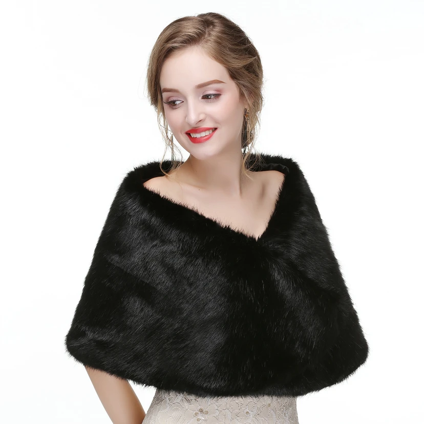 Bridal Winter Warm Wool Cape High-End Fur Wedding Dress Fox Fur Waistcoat view 17