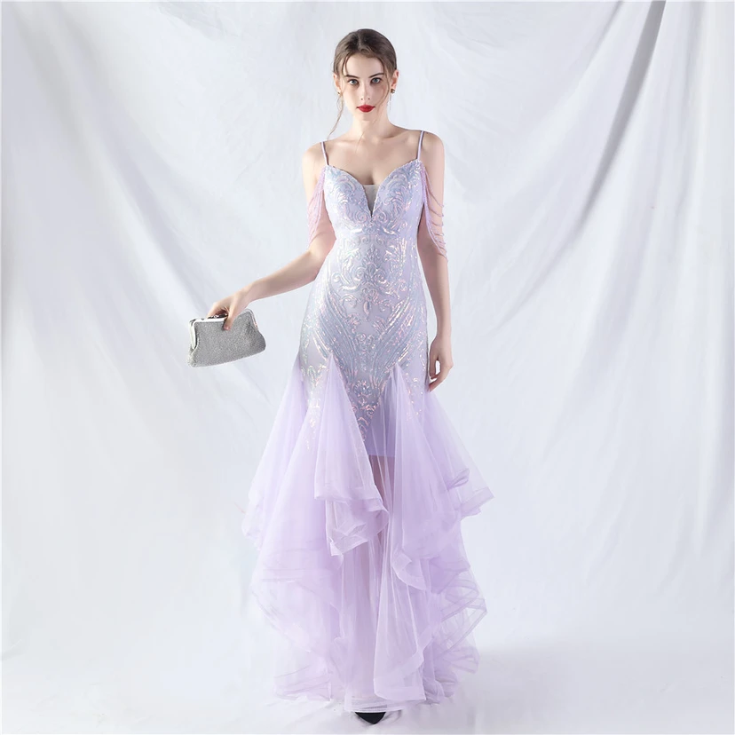 Handgefertigte Perlen, festes Netz, Positionierungsblumenperlen, Spleißnetz, heißes Tanz-Feier-Performance-Kleid view 65