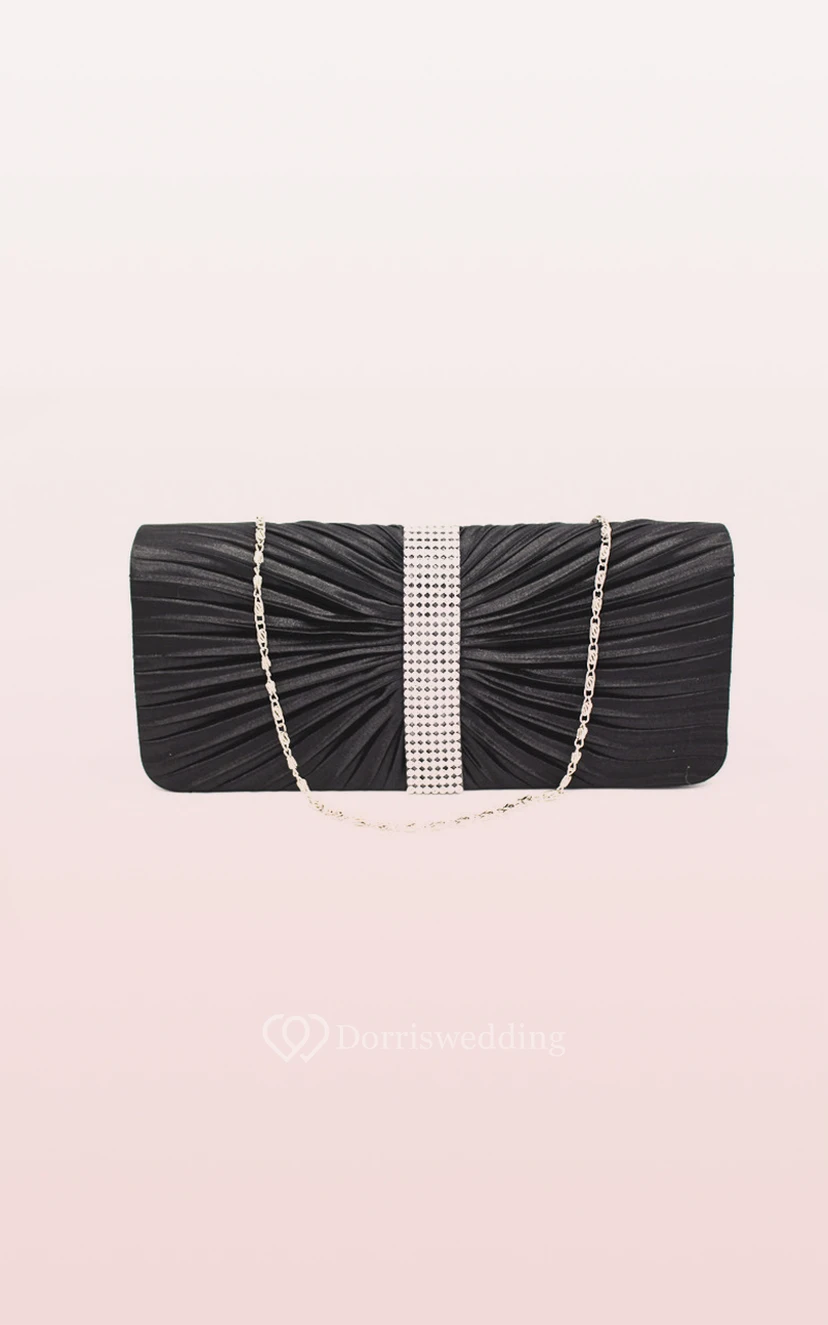 Ruching Rhinestone Handbag view 9