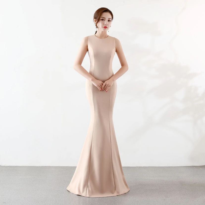 Robe de soirée élégante sirène pour mariée, longue et élégante, idéale pour un banquet ou des fiançailles. Jupe longue pour femme. view 21