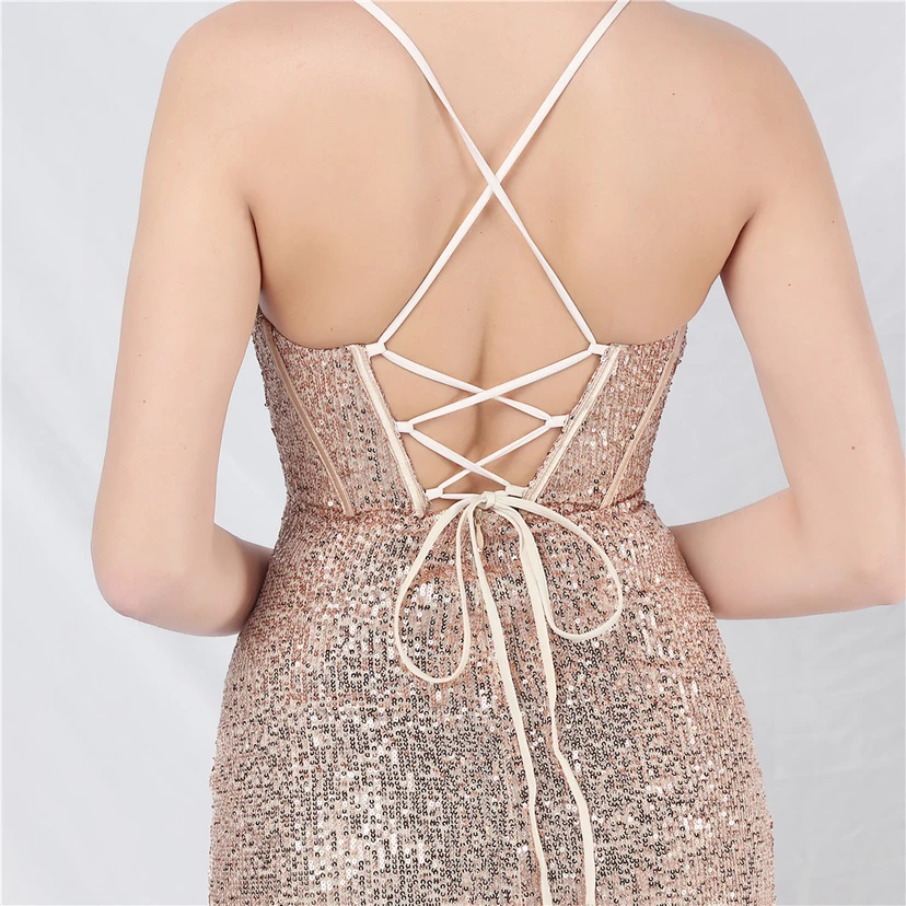 Palace Style Fishbone Waist Heavy Beading High-End Evening Dress view 7