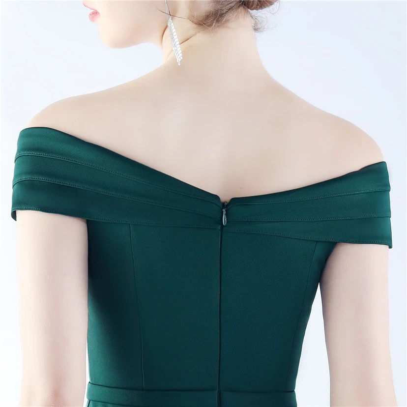Klassisches langes Abendkleid aus Satin mit One-Shoulder-Ausschnitt view 34