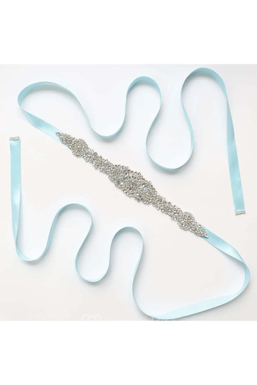 Fancy Beaded Satin Belt view 3