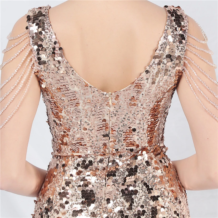 Robe courte à sequins ornée de perles et de sequins irisés, idéale au quotidien. Jupe courte. view 34