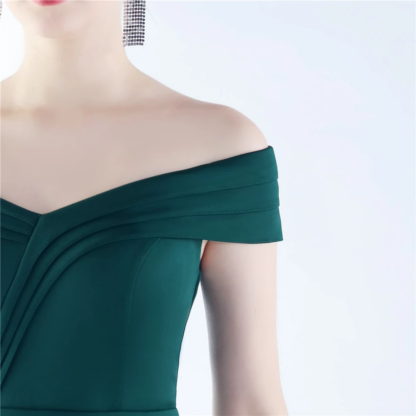 Klassisches langes Abendkleid aus Satin mit One-Shoulder-Ausschnitt view 35
