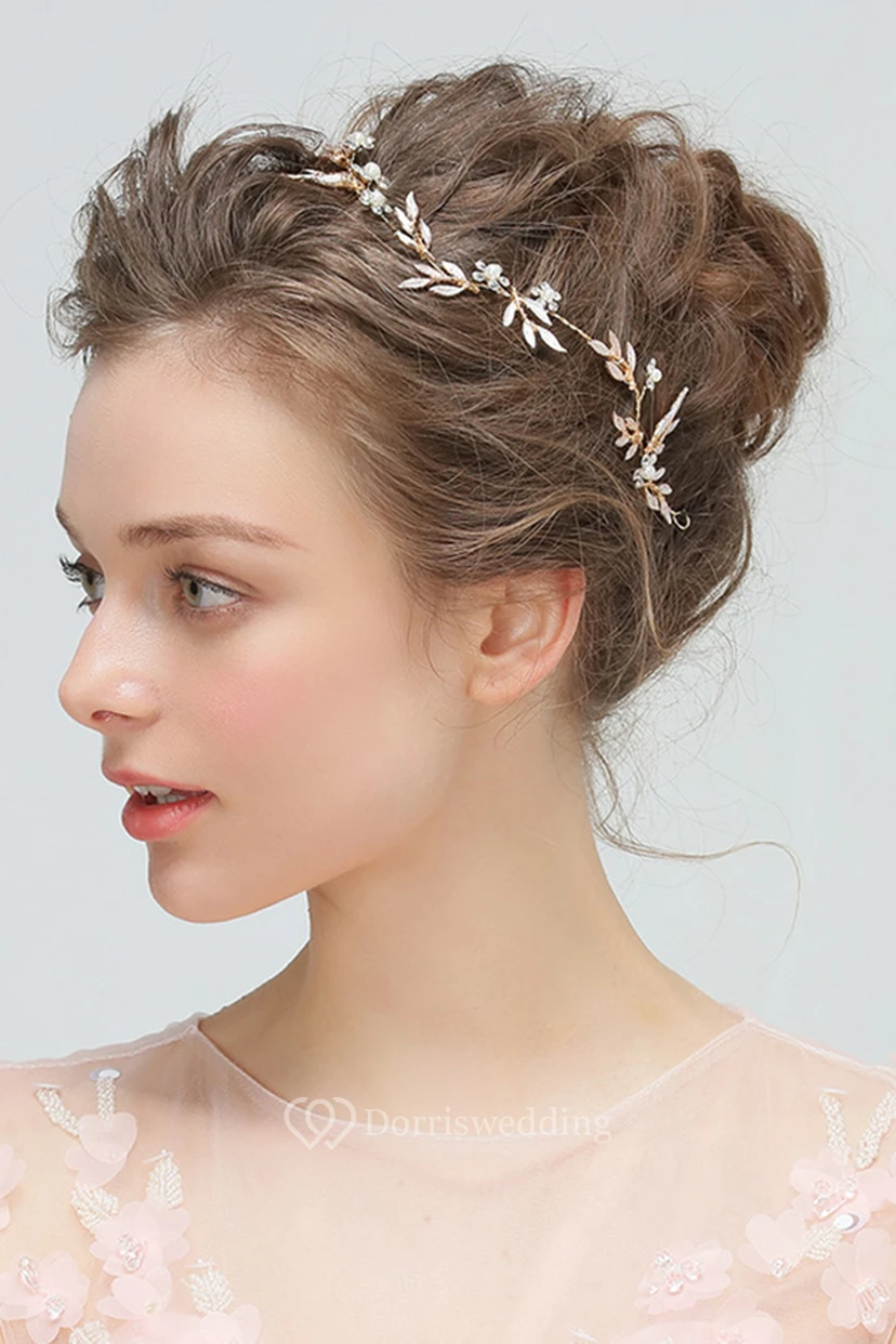 Golden Flower Headband Hairpin Hair Kit