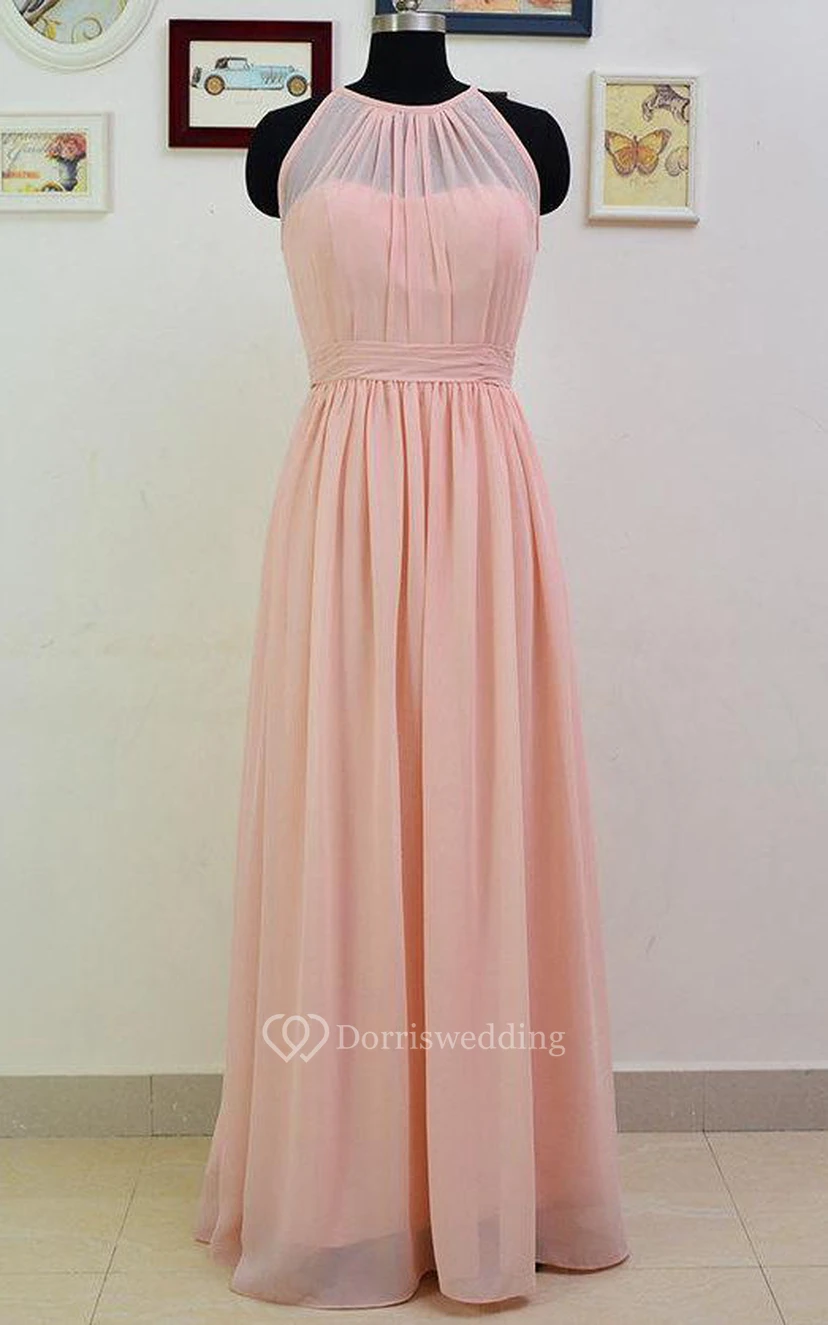 Long Chiffon Bridesmaid Long Pearl Pink Convertible Floor Length Prom Bridesmaid Dress