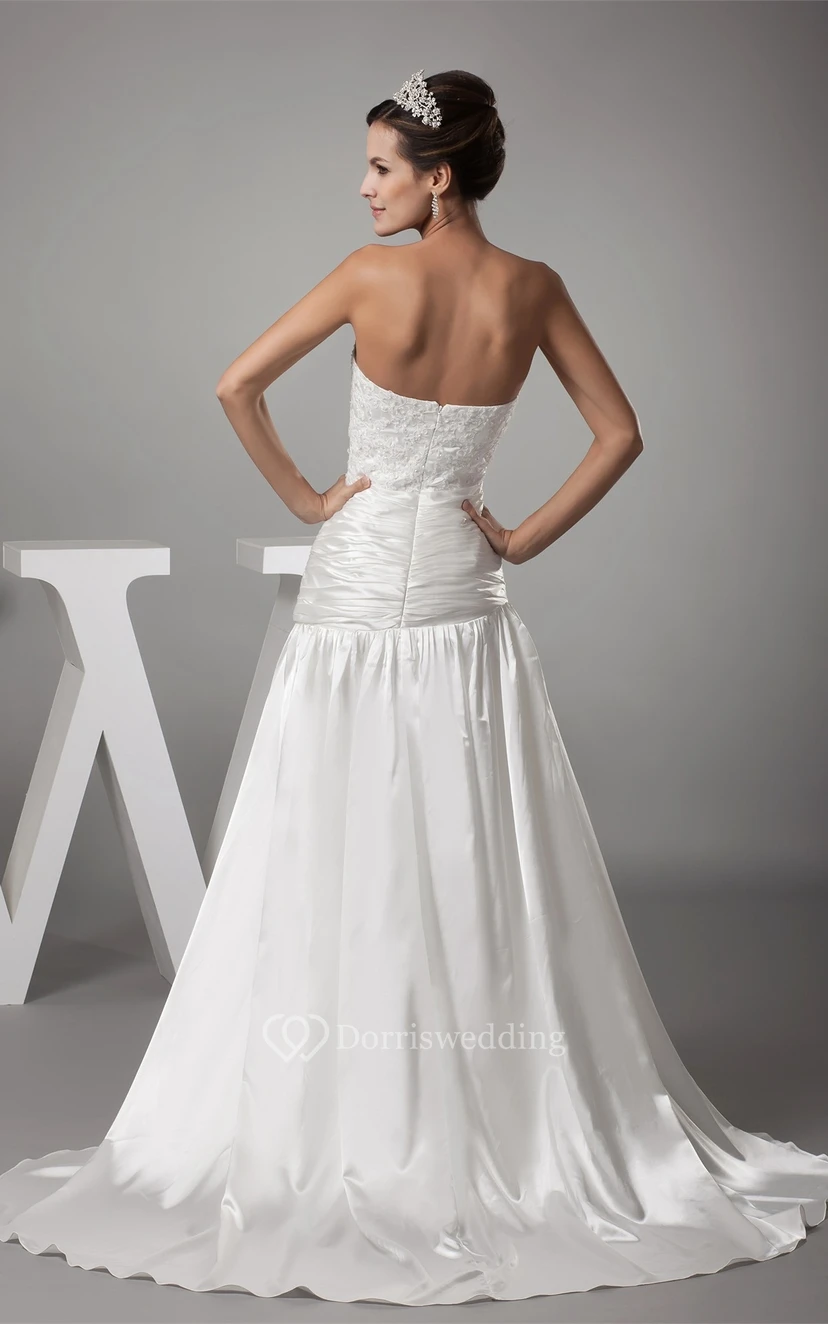 Sweetheart Sheath Ruched Appliques and Dress With Pleats view 8