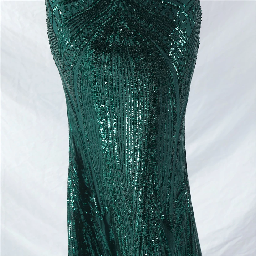 Vestido de noche con cuentas florales y plumas de avestruz elaboradas artesanalmente view 75