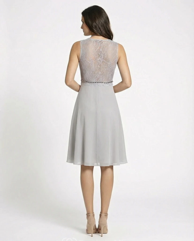 V-Neck Jeweled Chiffon Mother of the Bride view 3