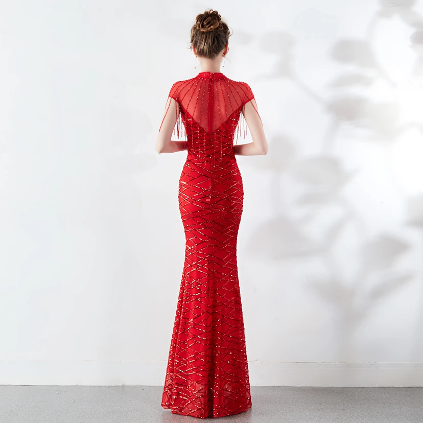 Abendkleid Frühling Langes Meerjungfrauen-Schlankes Bankettkleid für Damen view 25