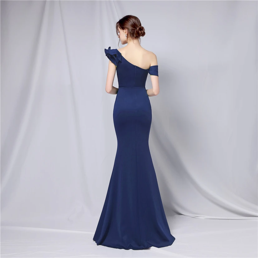 Sechsfarbiges, einseitig schulterfreies Abendkleid für festliche Anlässe, langes, elegantes, figurbetontes und sexy Meerjungfrauenkleid view 26