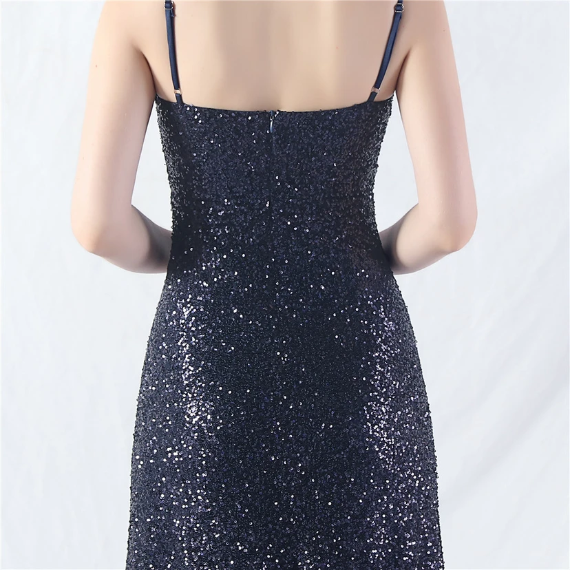 Robe longue trapèze évasée à paillettes, modèle phare du quotidien view 7